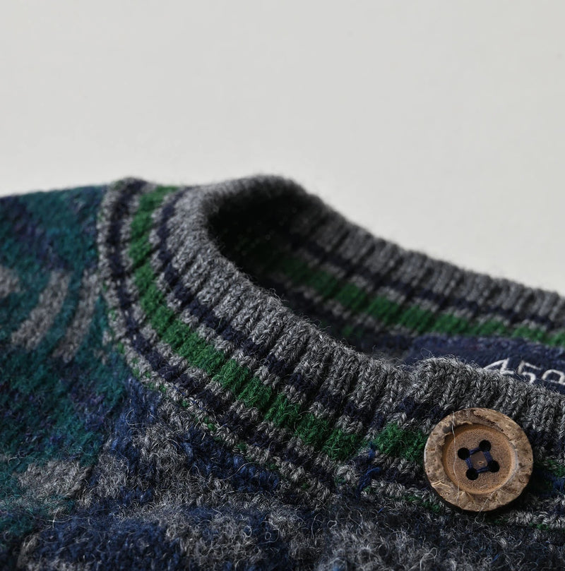 45R Felted Jacquard Patchwork 908 Cardigan - Image 19