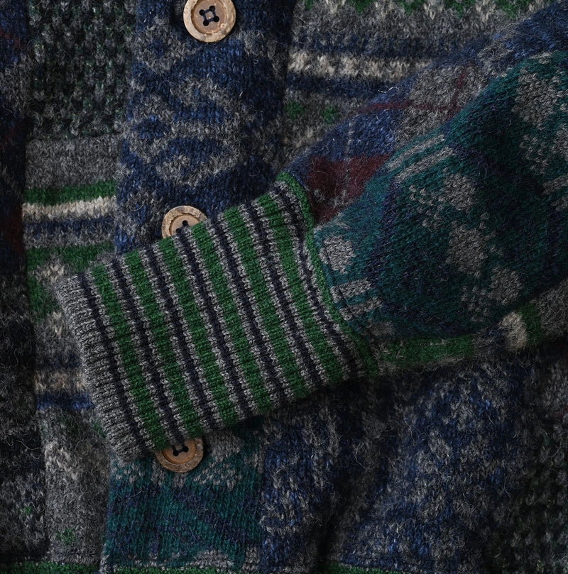 45R Felted Jacquard Patchwork 908 Cardigan - Image 21