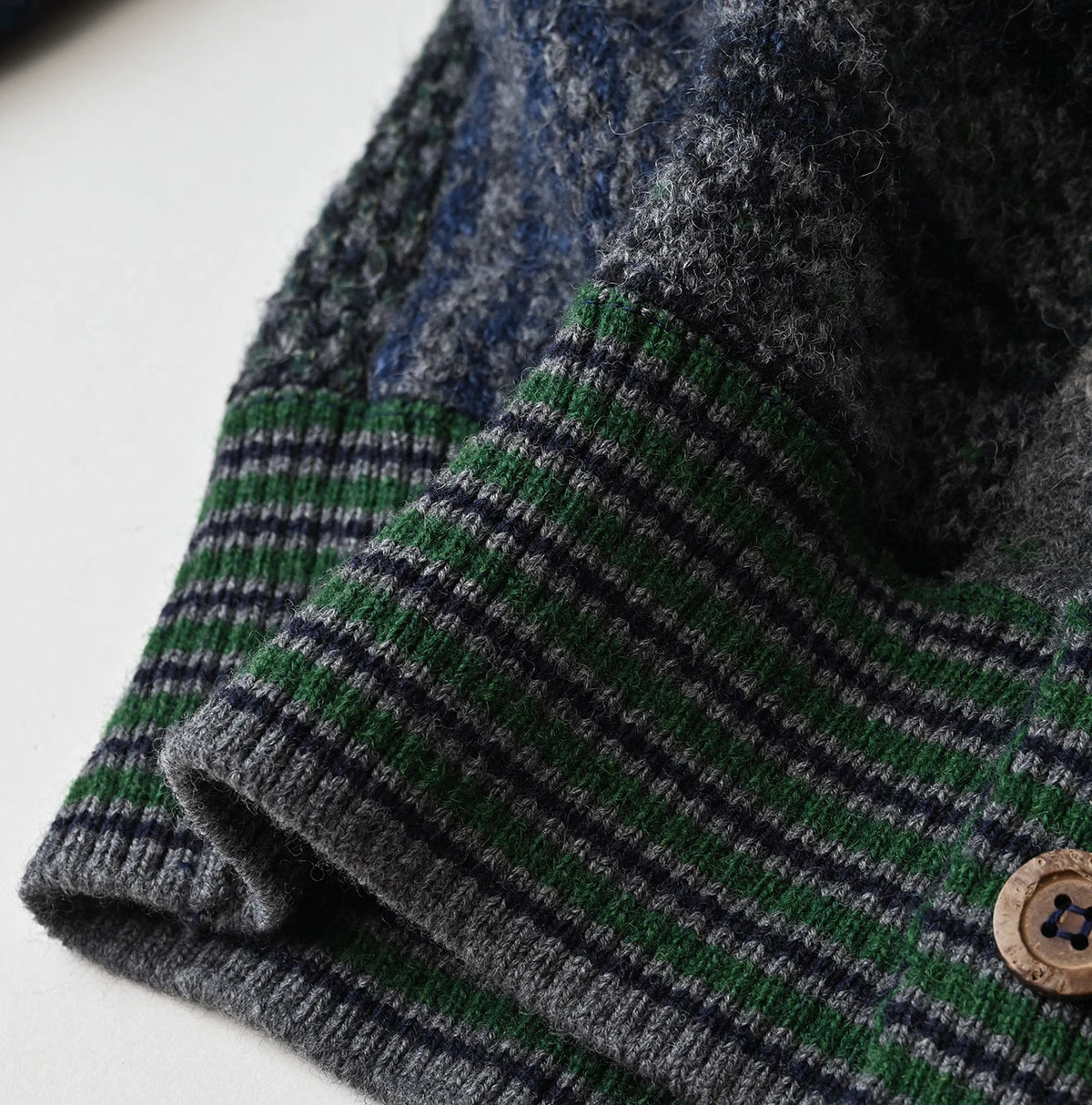 45R Felted Jacquard Patchwork 908 Cardigan