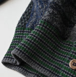 45R Felted Jacquard Patchwork 908 Cardigan
