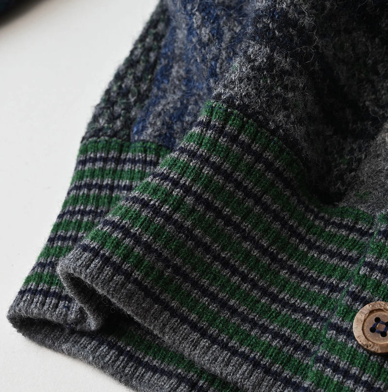 45R Felted Jacquard Patchwork 908 Cardigan - Image 22