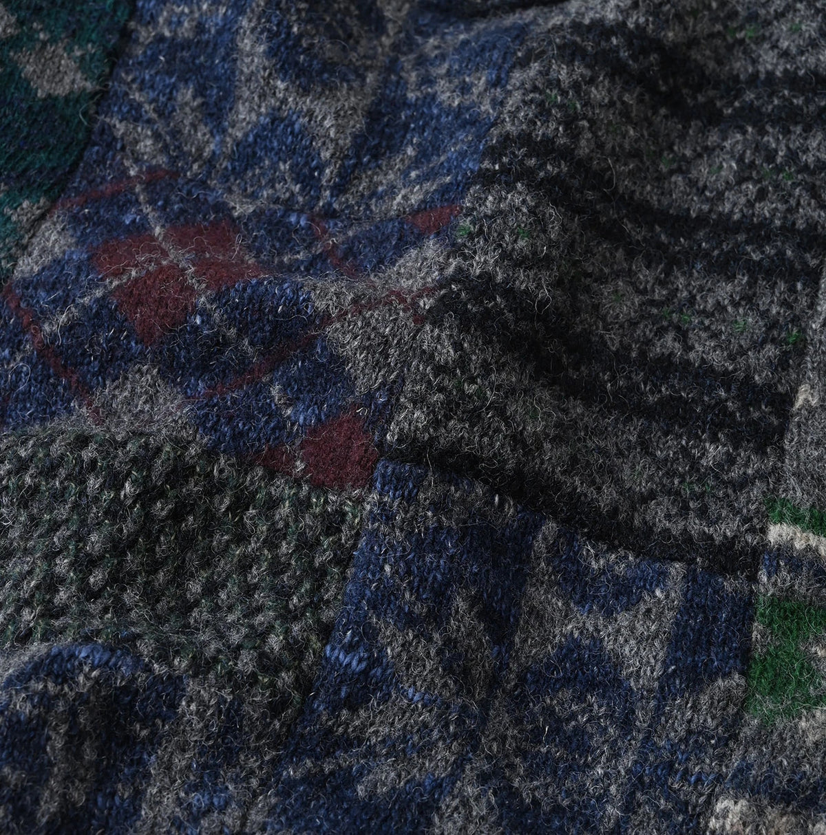 45R Felted Jacquard Patchwork 908 Cardigan