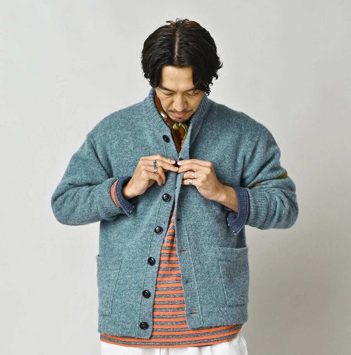 45R Shetland Felted Stadium Jacket - Image 12