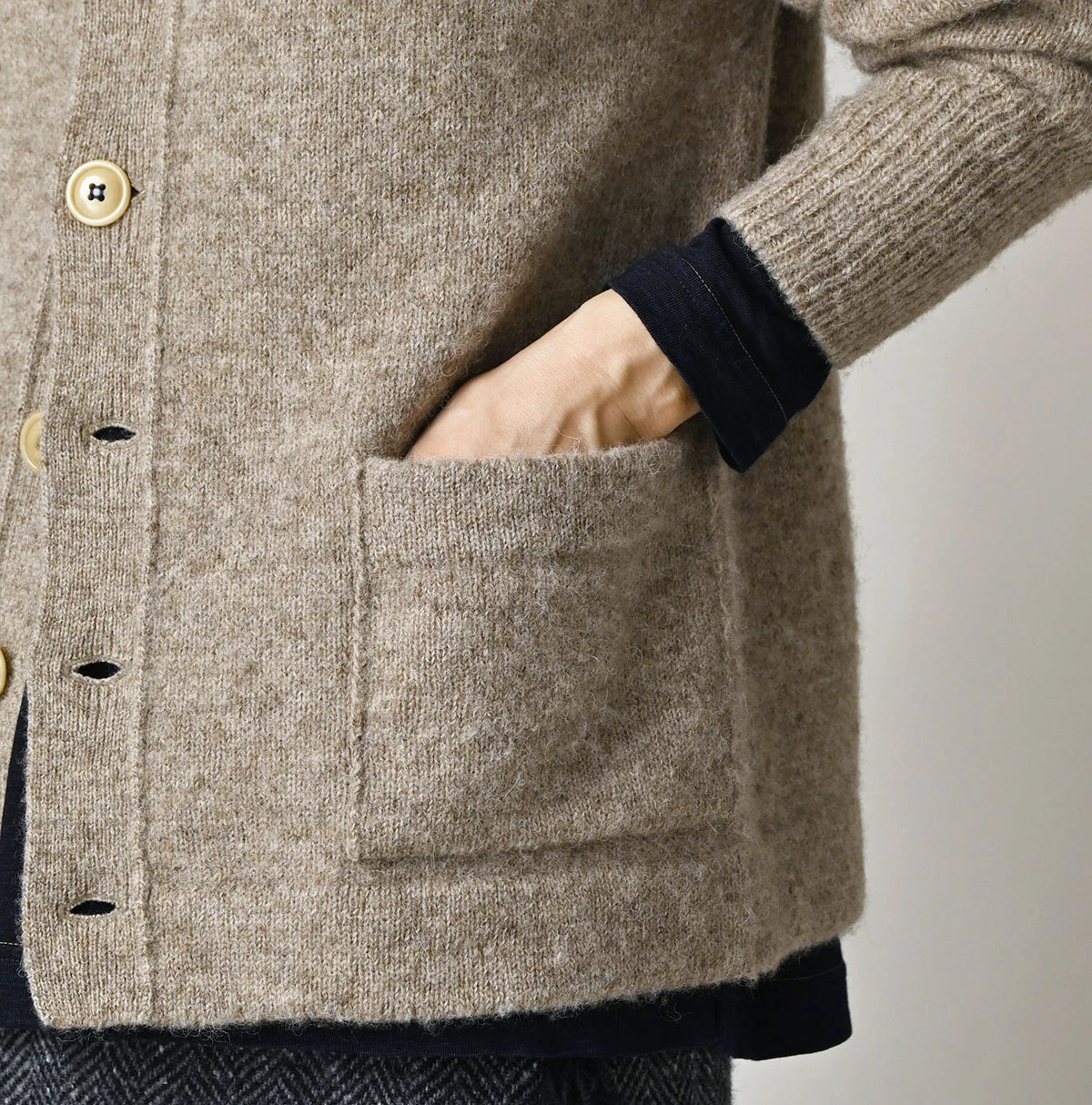 45R Shetland Felted Stadium Jacket - Image 17