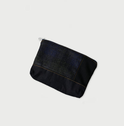 45R Tweed Patchwork Pouch