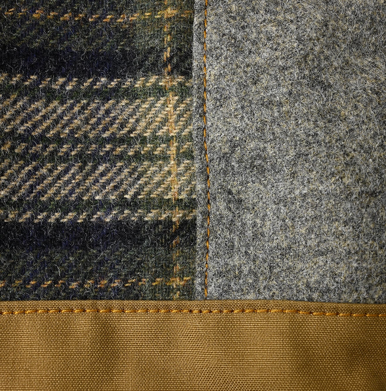 45R Tweed Patchwork Pouch