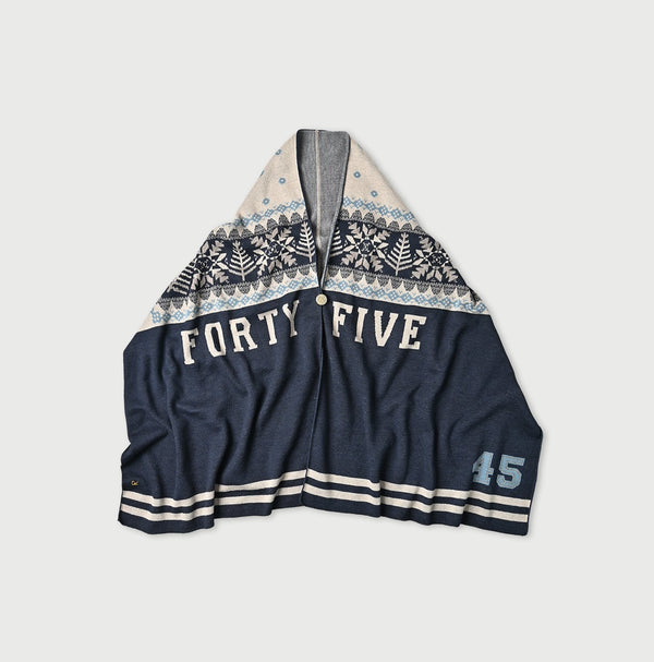 45R Indigo Snowflake Supima Organic Cotton Stole