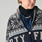 45R Indigo Snowflake Supima Organic Cotton Stole