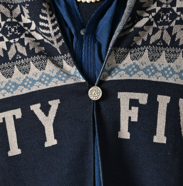 45R Indigo Snowflake Supima Organic Cotton Stole