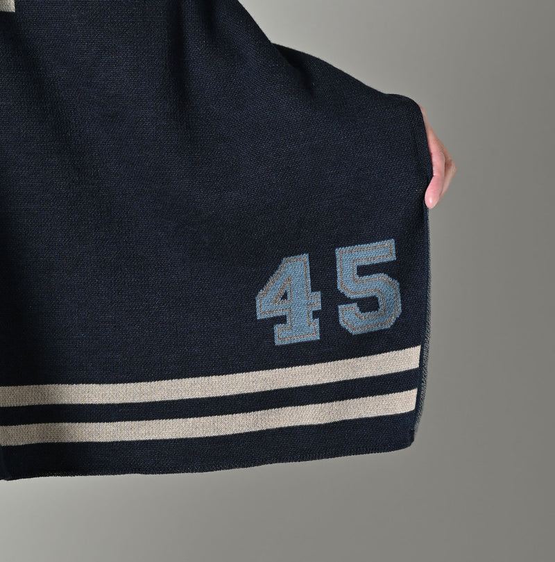 45R Indigo Snowflake Supima Organic Cotton Stole - Image 8