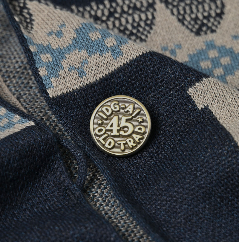 45R Indigo Snowflake Supima Organic Cotton Stole