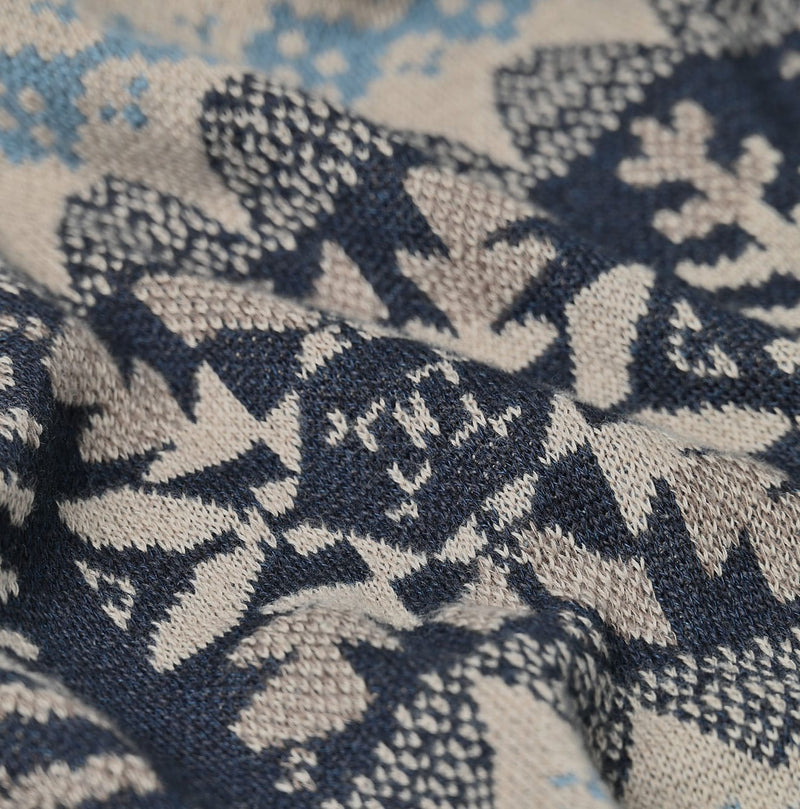 45R Indigo Snowflake Supima Organic Cotton Stole