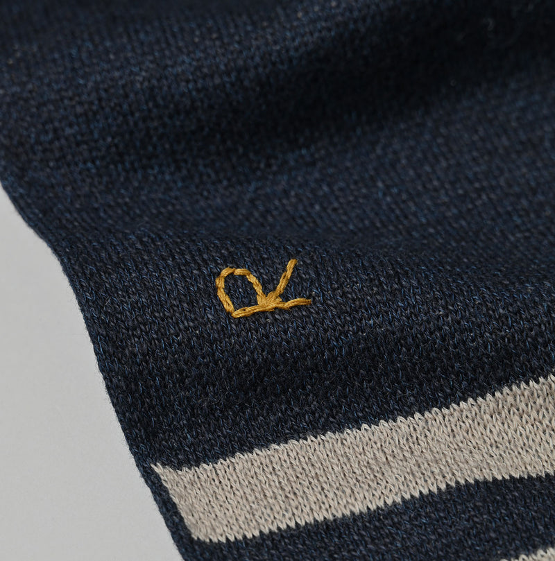 45R Indigo Snowflake Supima Organic Cotton Stole - Image 16