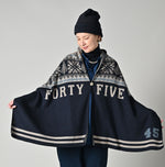 45R Indigo Snowflake Supima Organic Cotton Stole