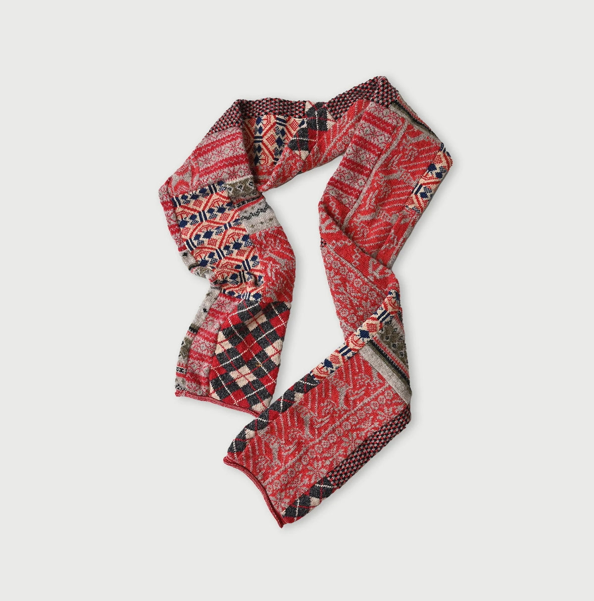 45R Felted Jacquard Patchwork Muffler