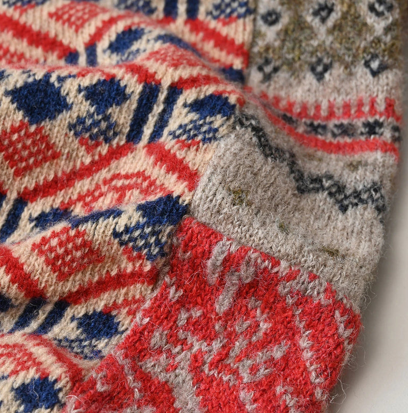 45R Felted Jacquard Patchwork Muffler - Image 7