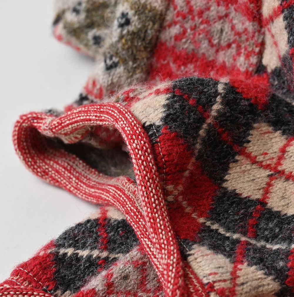45R Felted Jacquard Patchwork Muffler