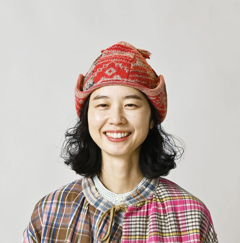 45R Felted Jacquard Patchwork Cap - Image 3