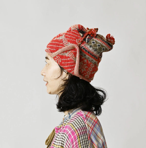 45R Felted Jacquard Patchwork Cap