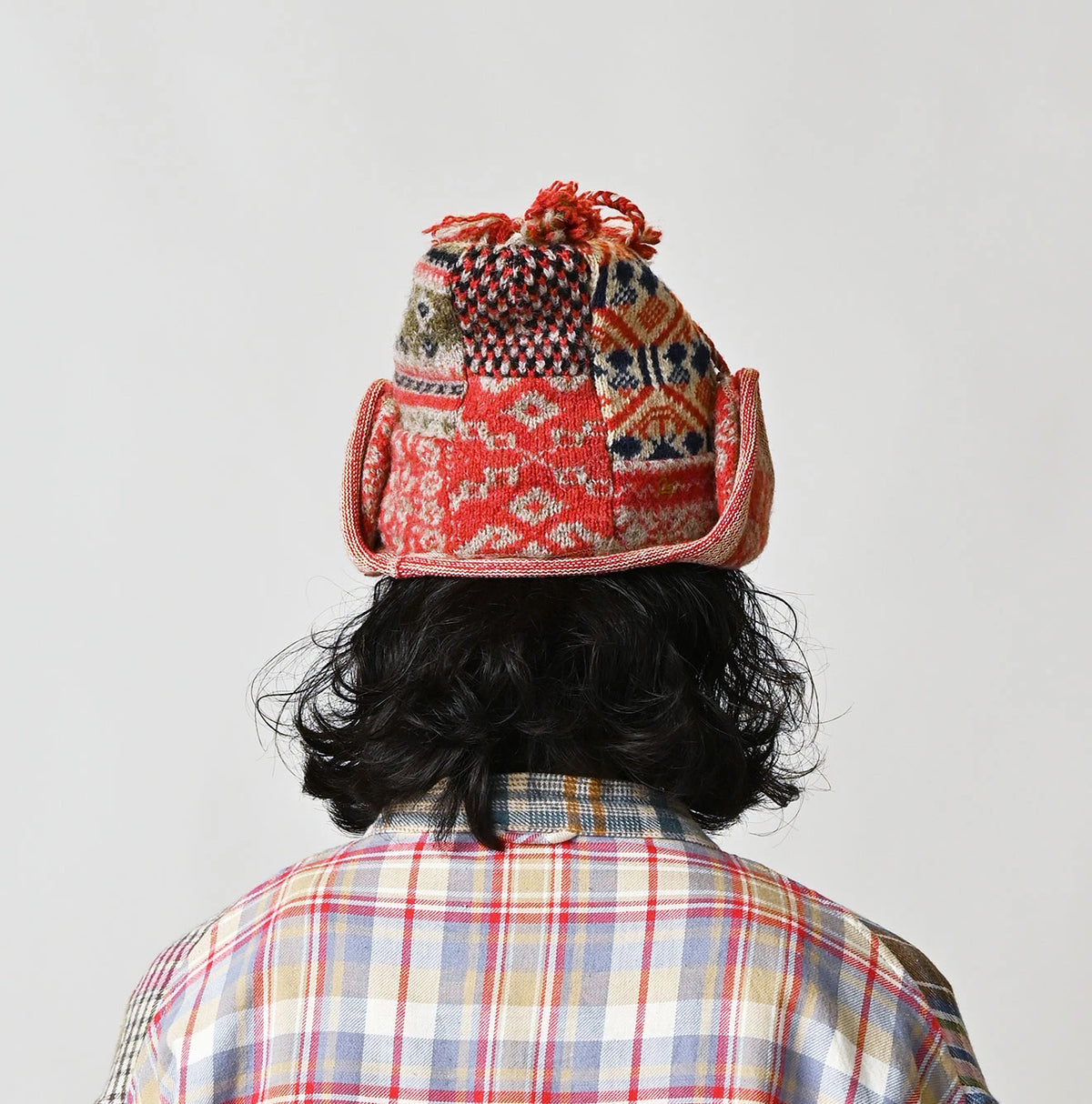 45R Felted Jacquard Patchwork Cap - Image 5