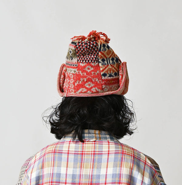 45R Felted Jacquard Patchwork Cap