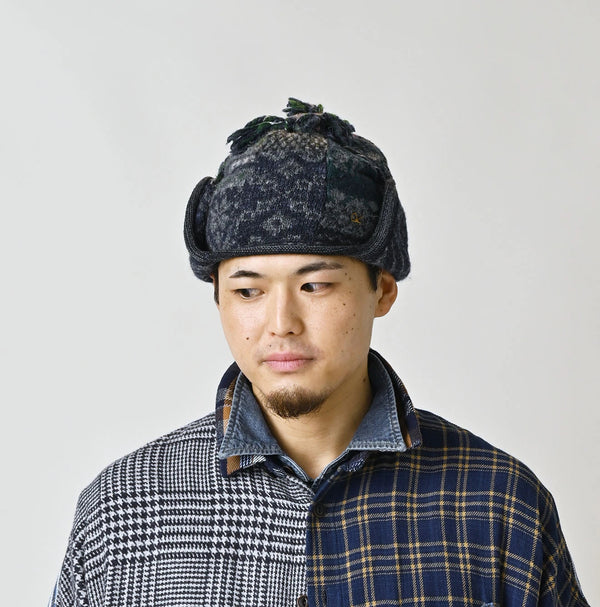 45R Felted Jacquard Patchwork Cap