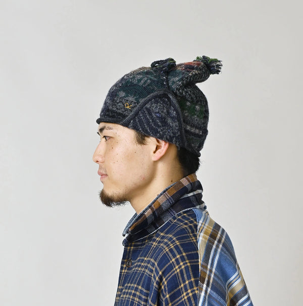 45R Felted Jacquard Patchwork Cap