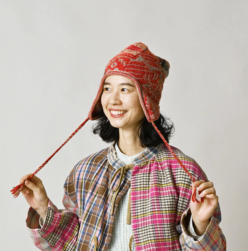 45R Felted Jacquard Patchwork Cap - Image 8
