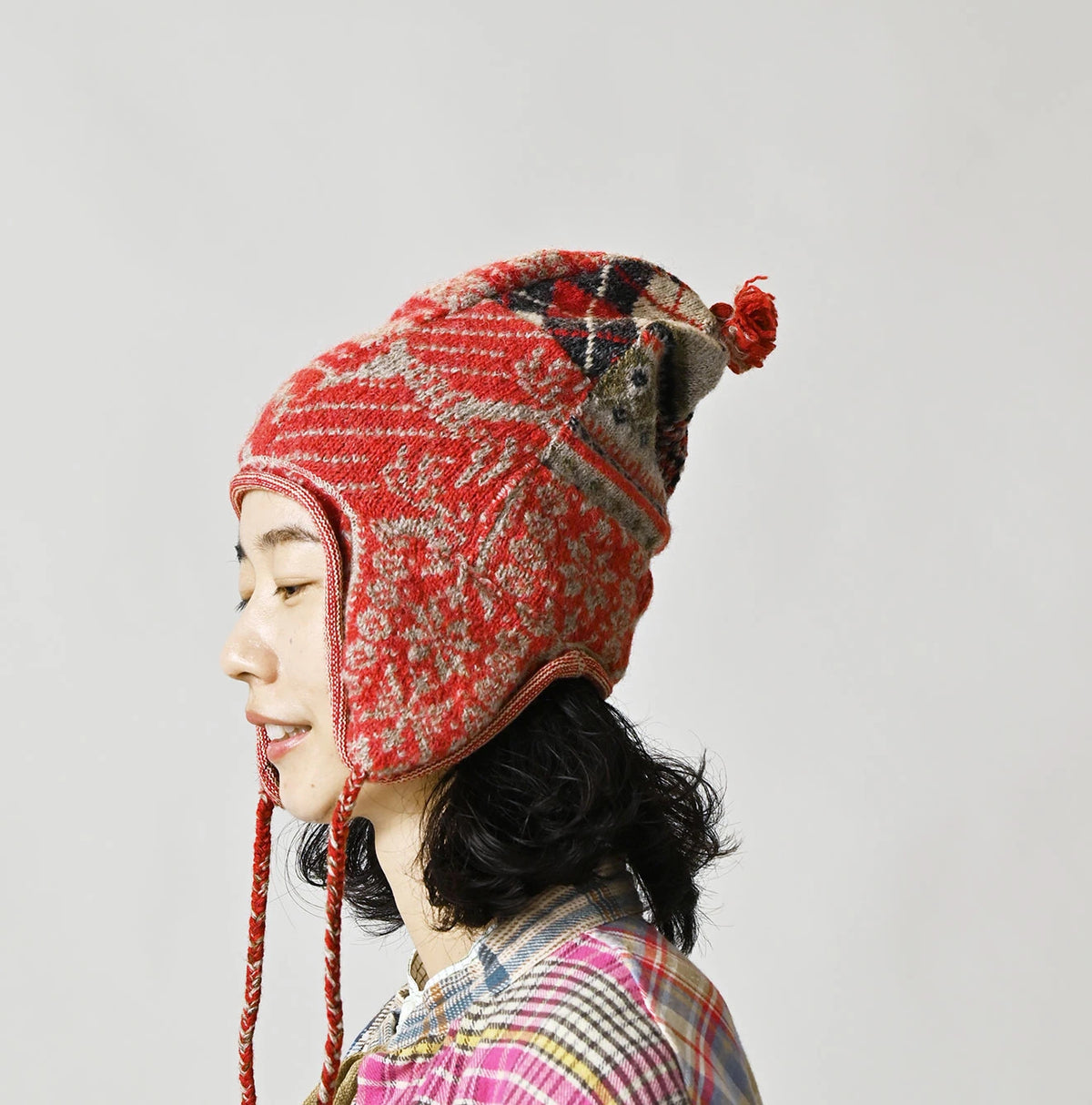 45R Felted Jacquard Patchwork Cap - Image 9