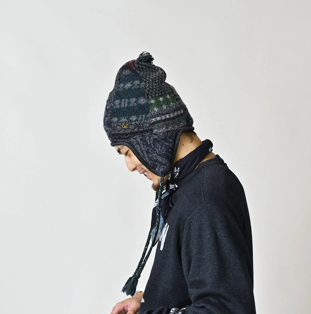 45R Felted Jacquard Patchwork Cap