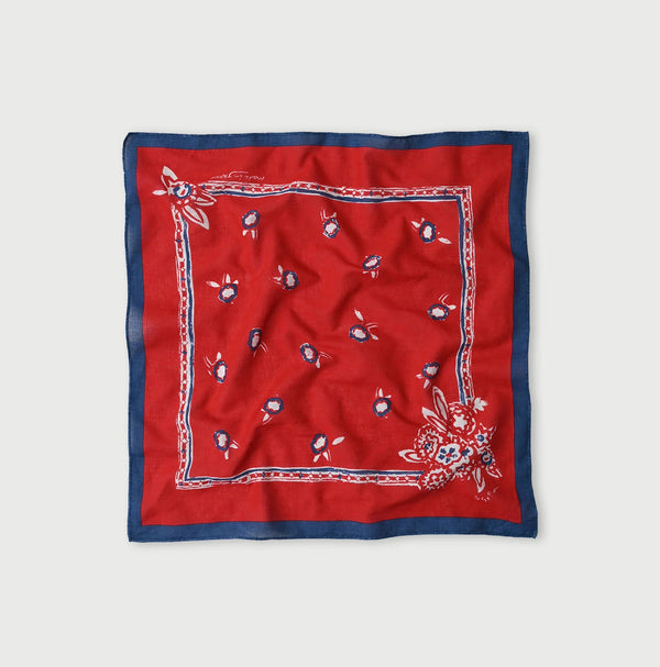45R Gauze Flower Crest Bandana