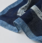 45R Indigo Gauze Flower Crest Bandana