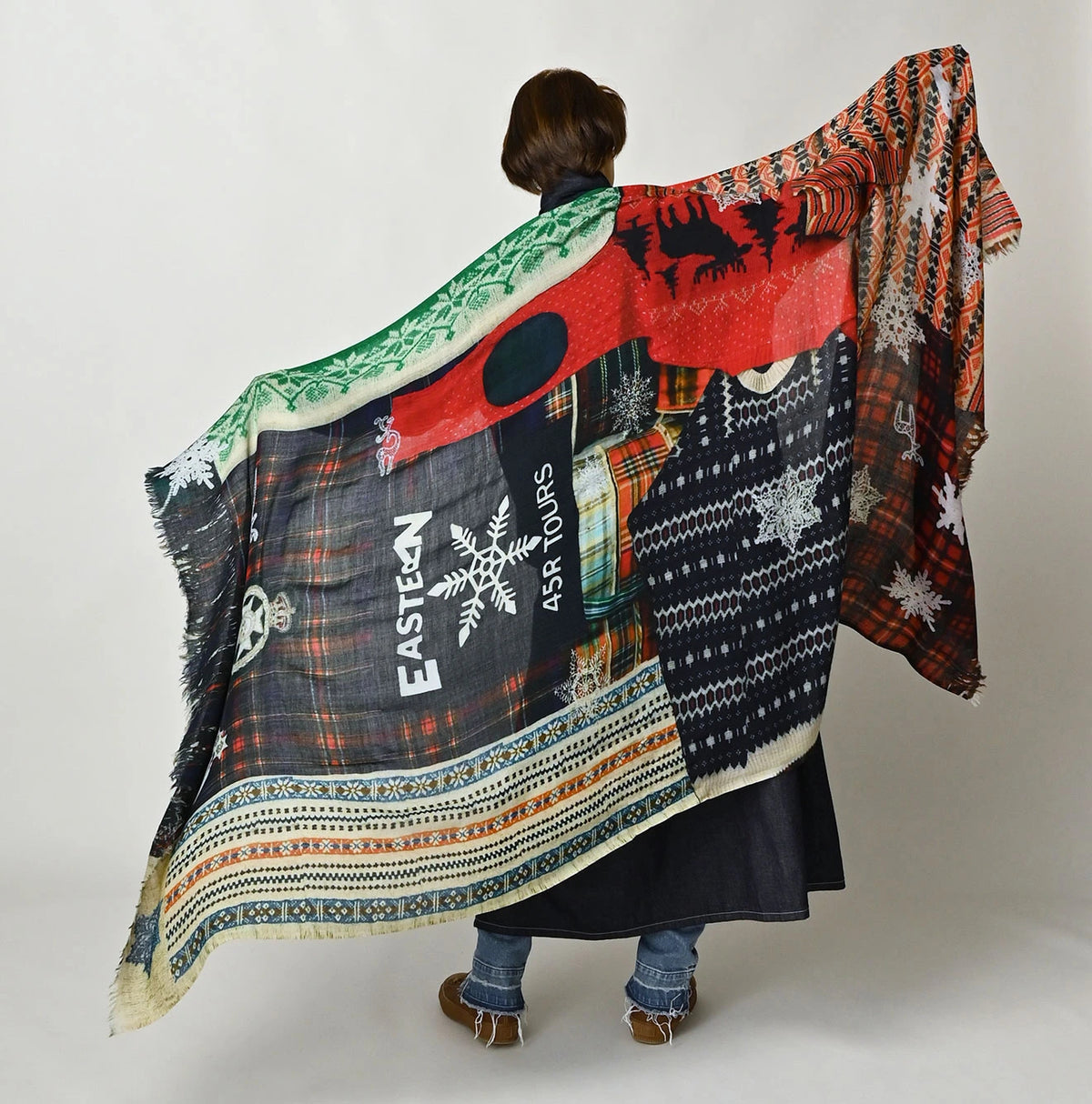 45R Wool Inkjet Print Stole - Image 4