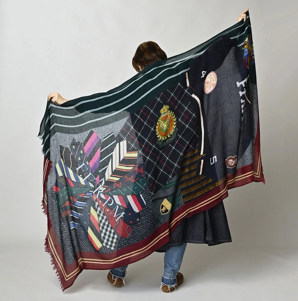 45R Wool Inkjet Print Stole