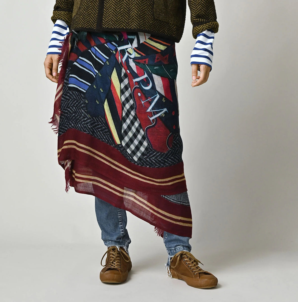45R Wool Inkjet Print Stole