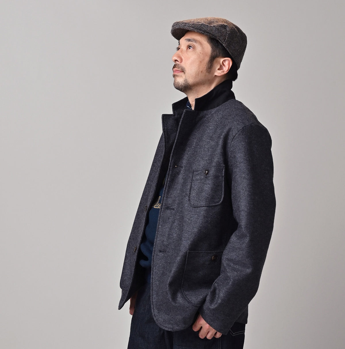 45R Jersey Flannel 908 Jacket (Gray top-dyed)