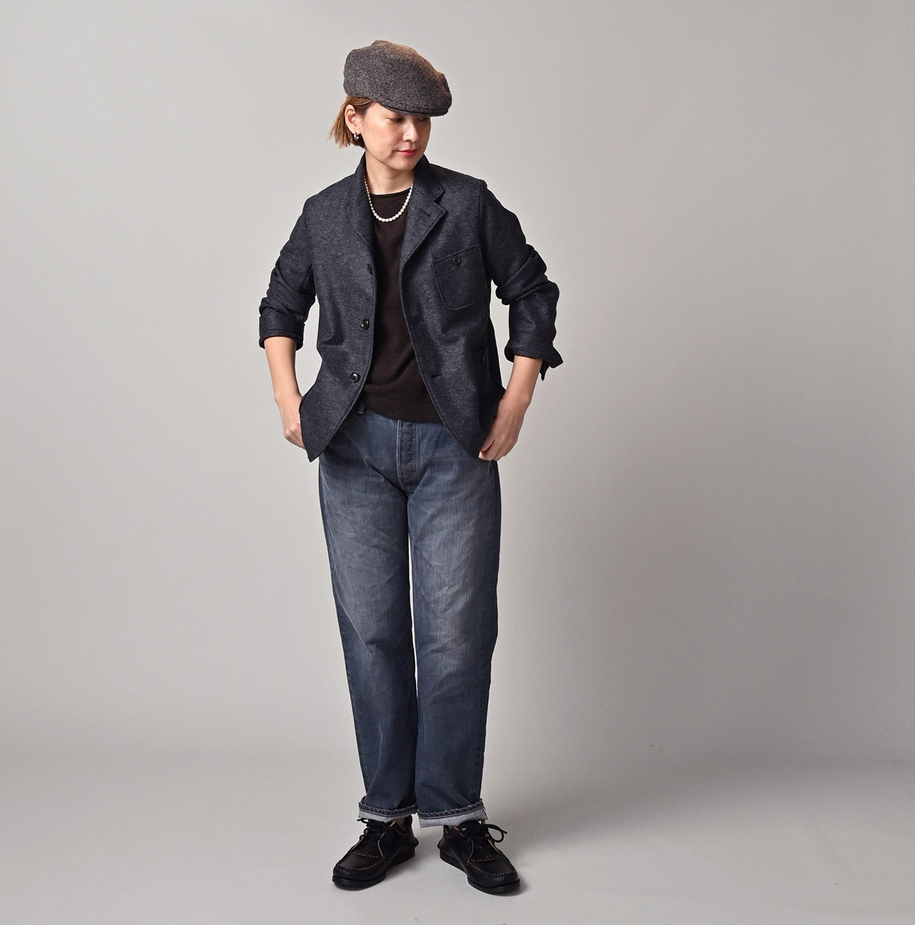 45R Jersey Flannel 908 Jacket (Gray top-dyed)