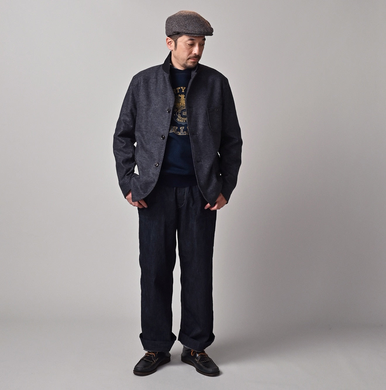 Jersey Flannel 908 Jacket (Gray top-dyed) | 45R Official Online