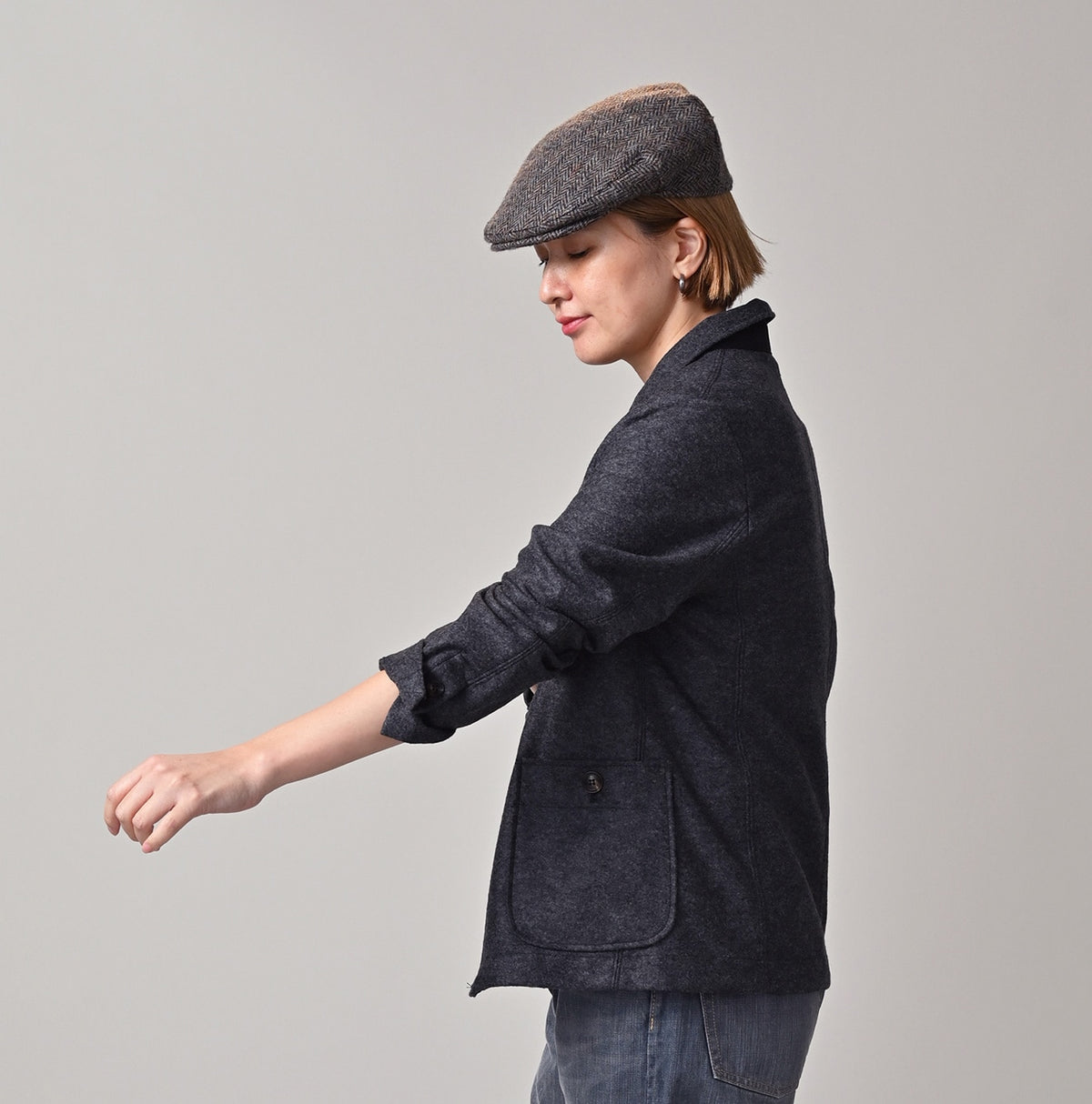 45R Jersey Flannel 908 Jacket (Gray top-dyed)