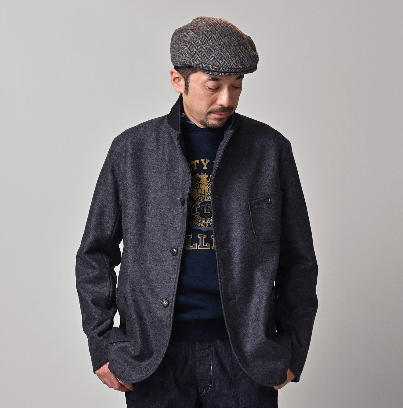 45R Jersey Flannel 908 Jacket (Gray top-dyed)