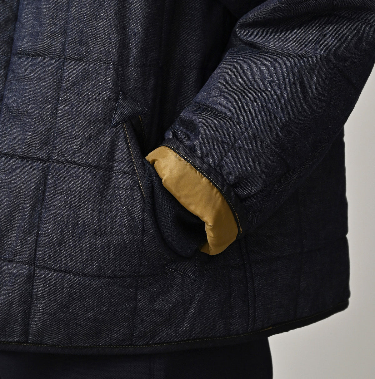 45R Indigo 45-petit Denim 908 Quilt Blouson Nou