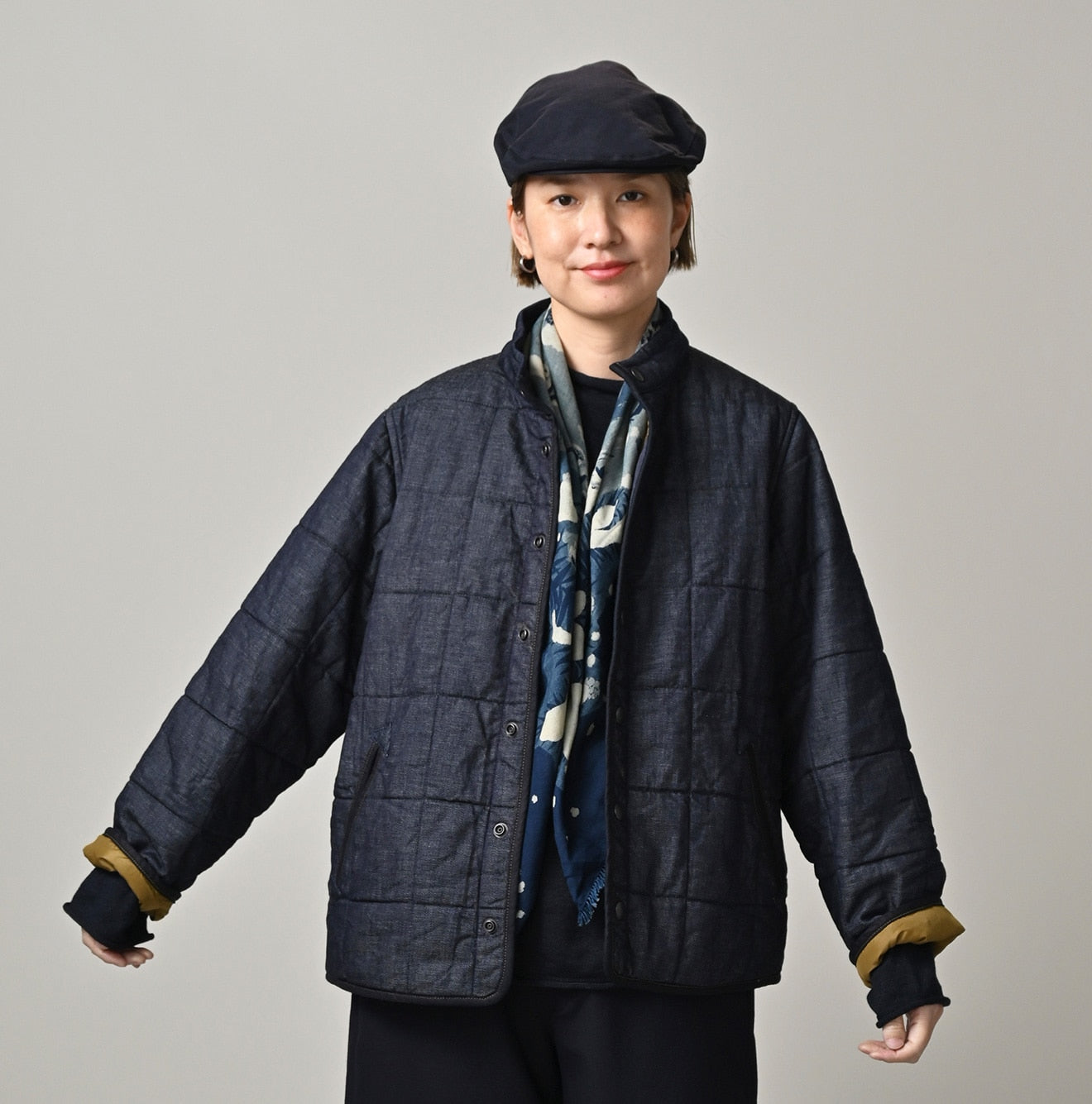 45R Indigo 45-petit Denim 908 Quilt Blouson Nou