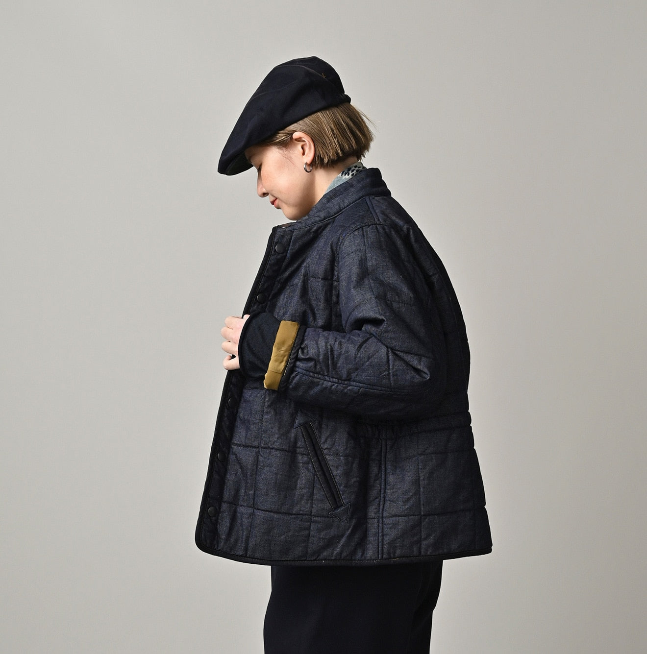 45R Indigo 45-petit Denim 908 Quilt Blouson Nou