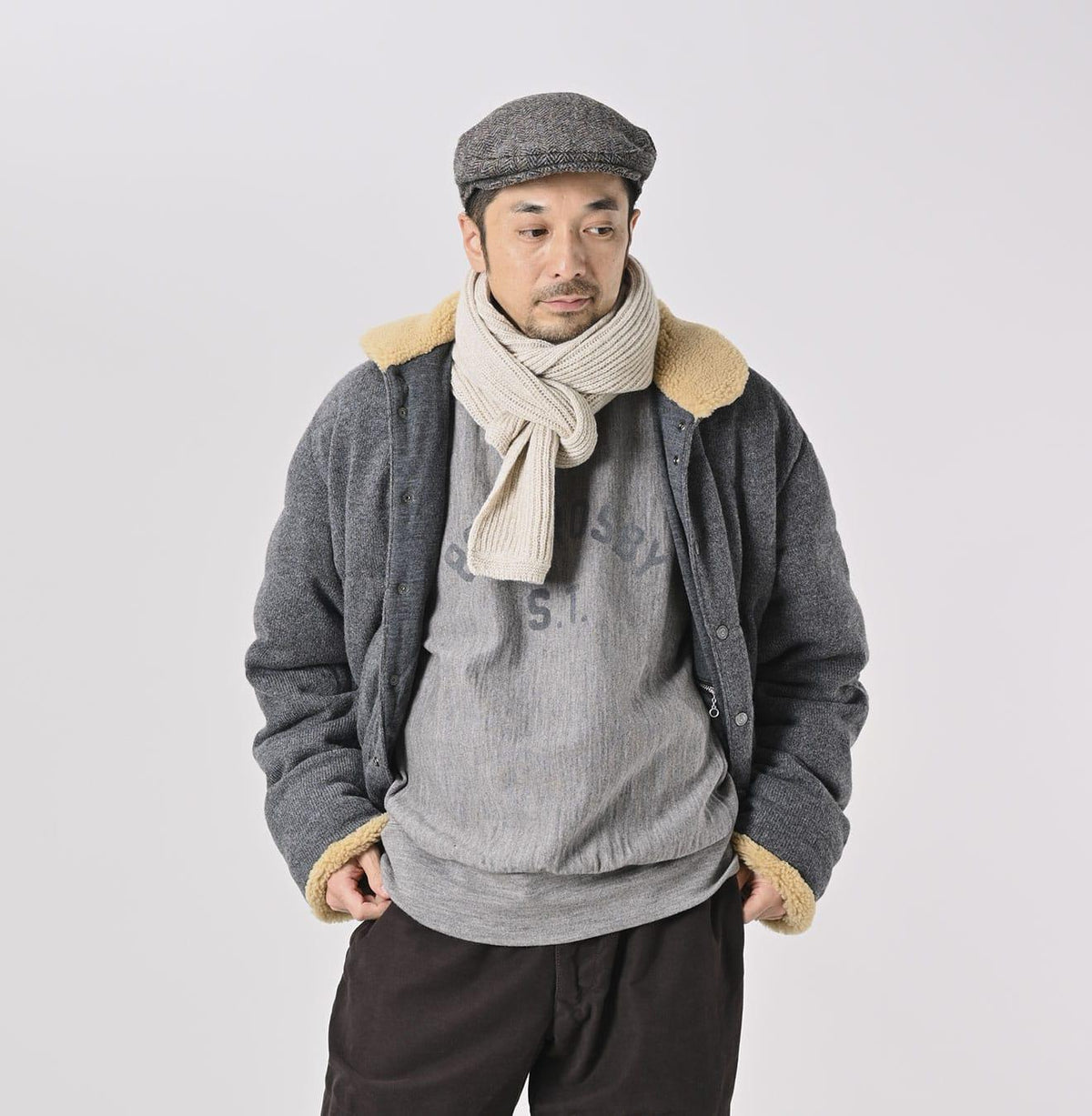 Cashmere Jersey Flannel 908 Blouson - 45R by 45rpm studio