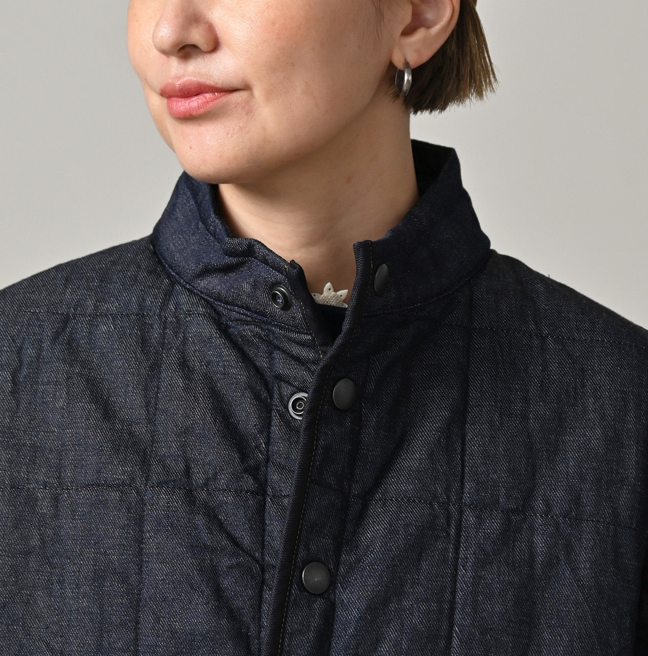 45R Indigo 45-petit Denim 908 Quilt Coat Nou