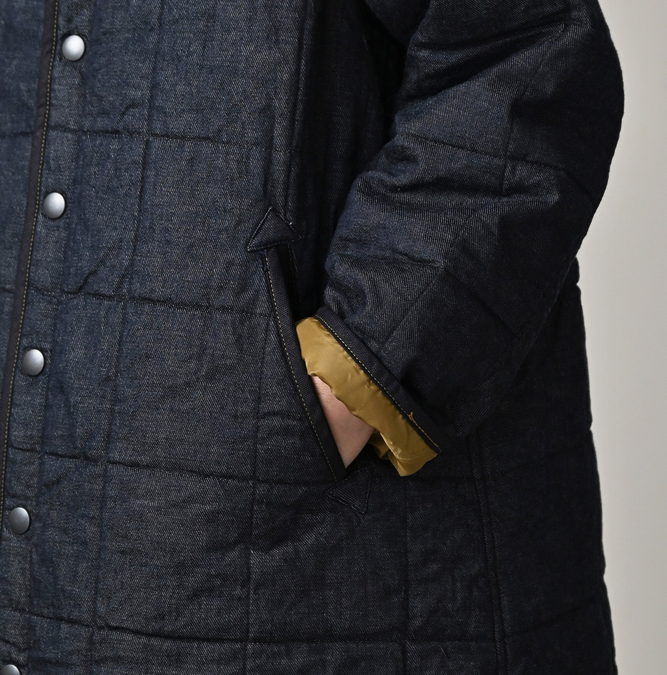 45R Indigo 45-petit Denim 908 Quilt Coat Nou