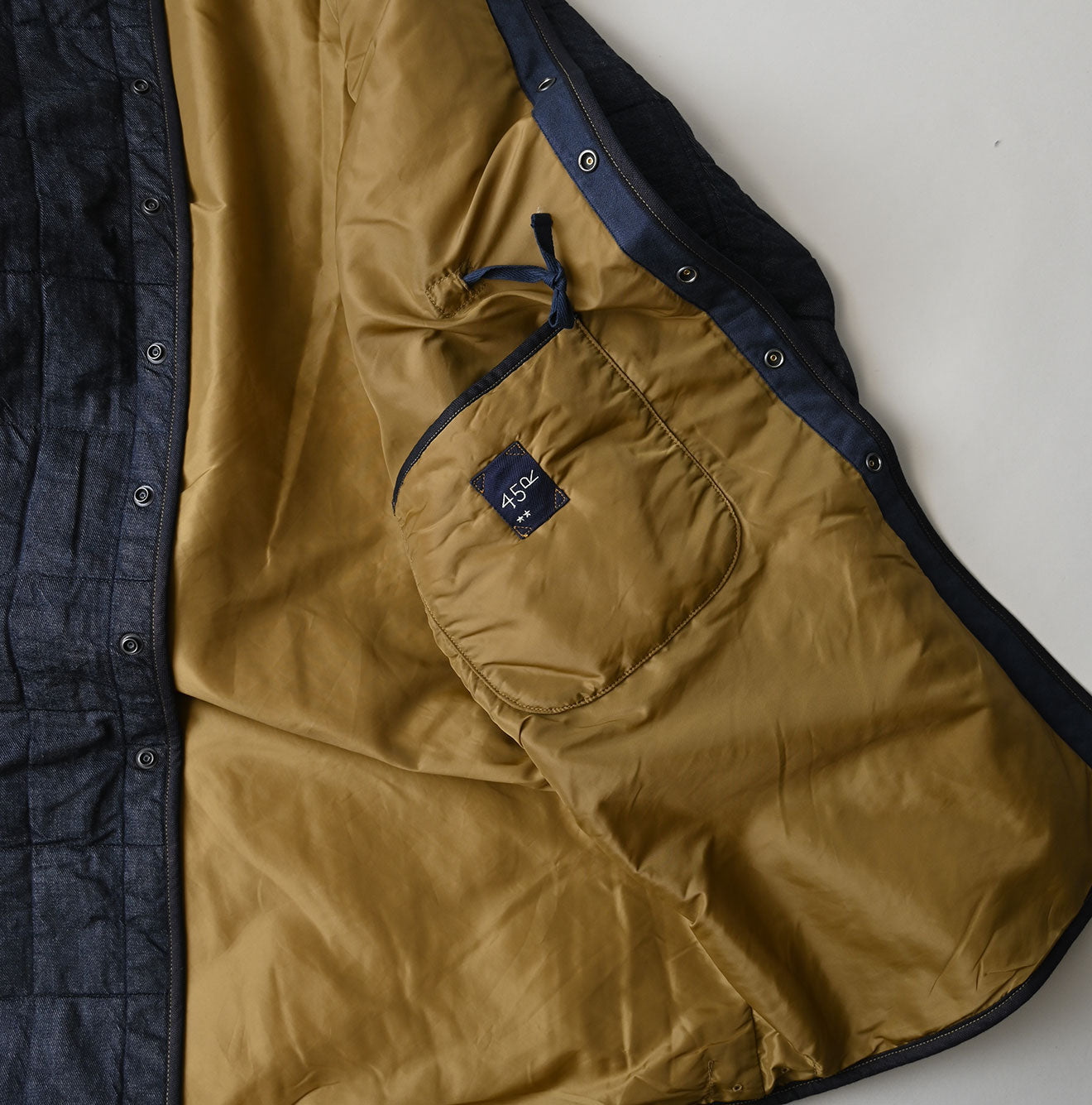 45R Indigo 45-petit Denim 908 Quilt Coat Nou