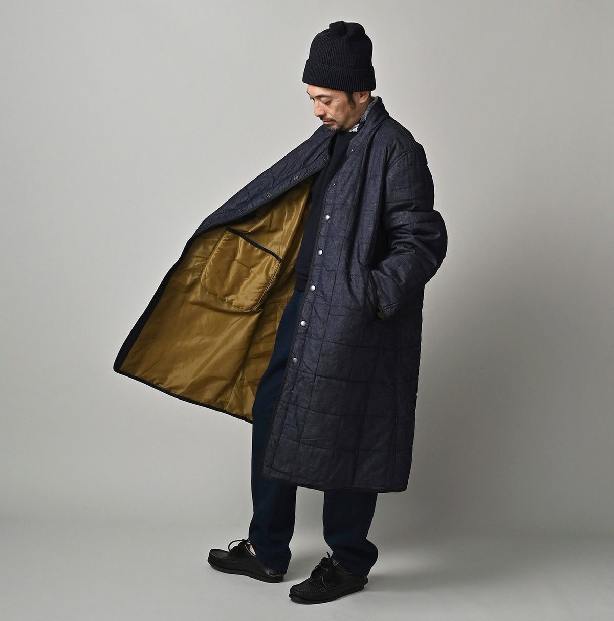 45R Indigo 45-petit Denim 908 Quilt Coat Nou