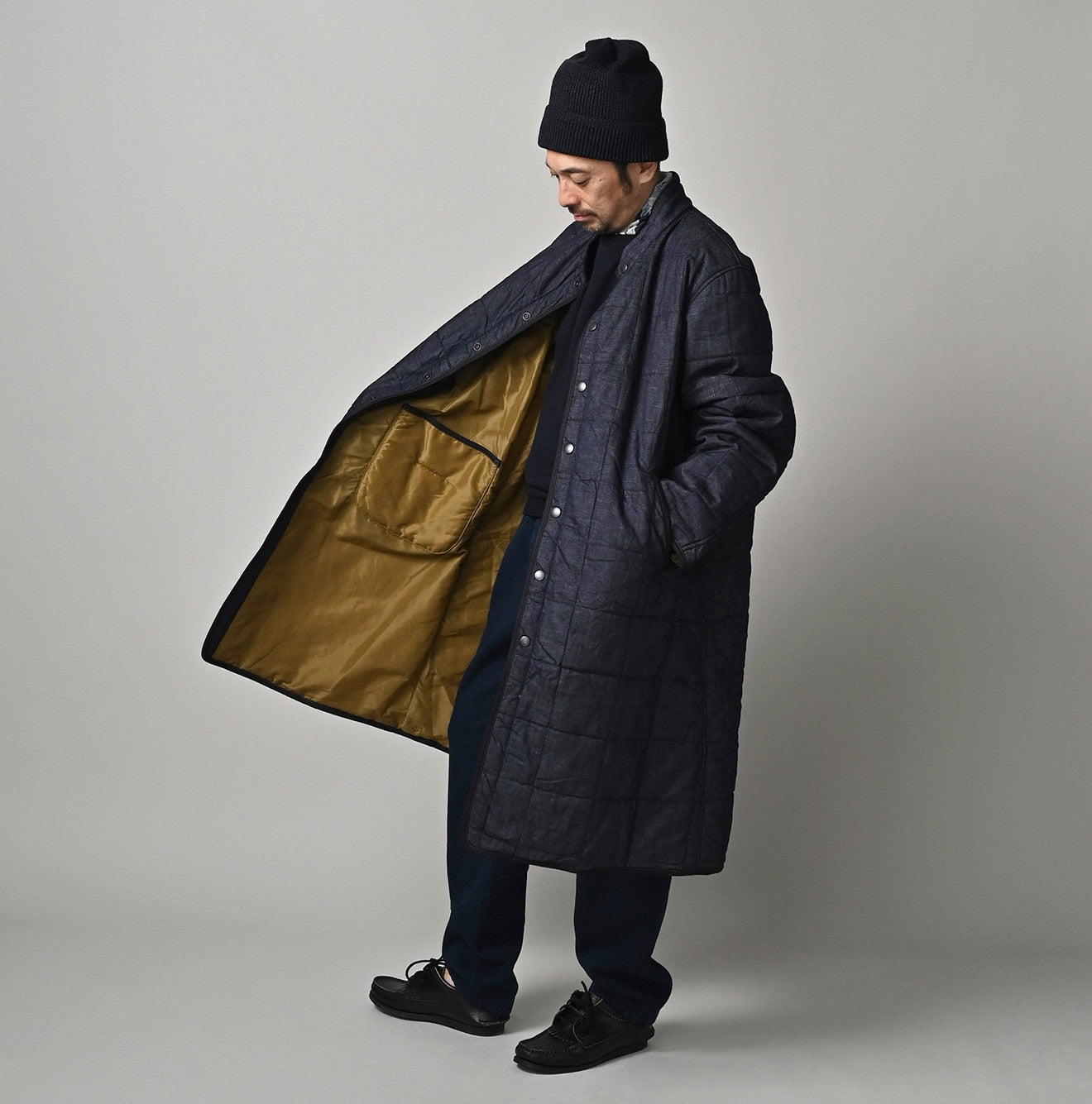 45R Indigo 45-petit Denim 908 Quilt Coat Nou