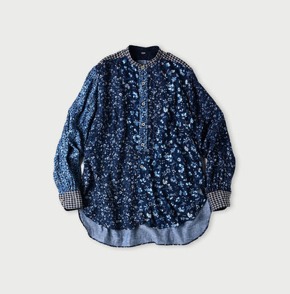 Indigo Bassen Mix 908 Double-woven Bigoogoo Shirt